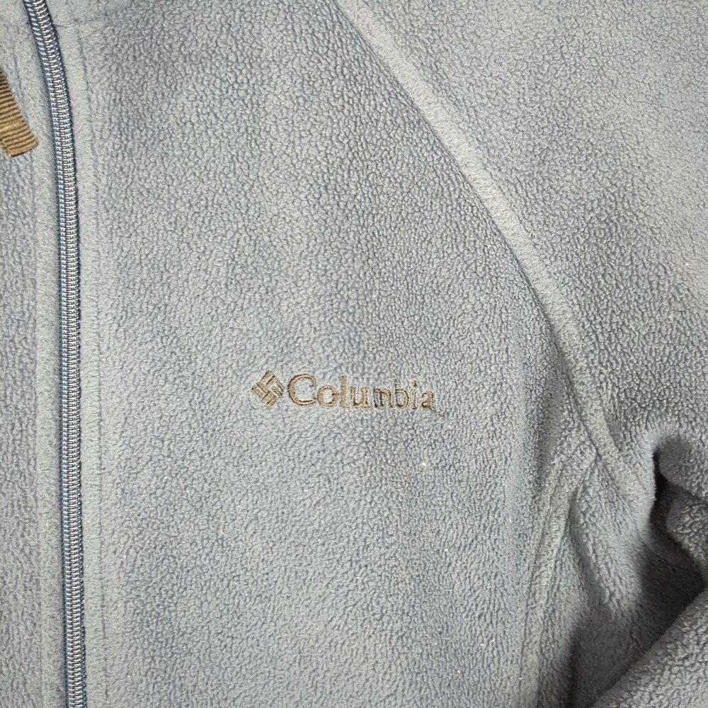 Columbia Womens Small Blue Full Zip Fleece‎ Jacket Mock Neck Outdoors Activewear - Picture 6 of 12